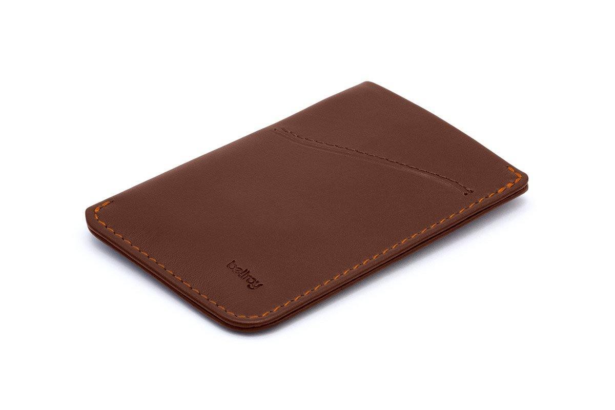 Bellroy Card Sleeve (Premium Leather Card Holder or Minimalist Wallet,  Holds 2-8 Cards or Business Cards, Folded Note Storage) - Black