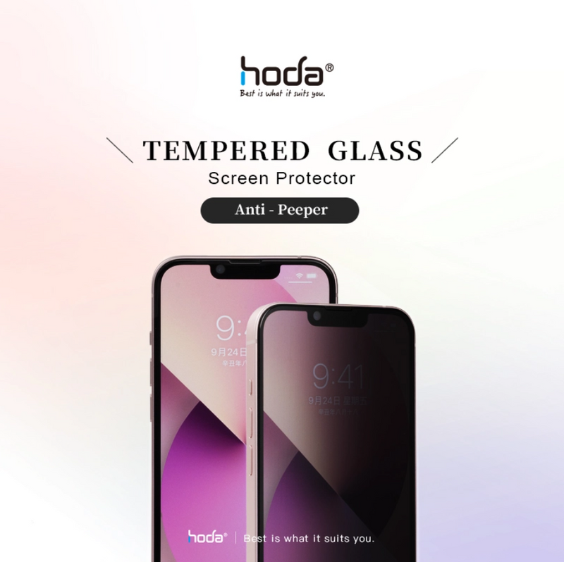 (Markdown) Hoda 2.5D 0.33mm Full Coverage Tempered Glass iPhone 13 Series - Anti-Peeper