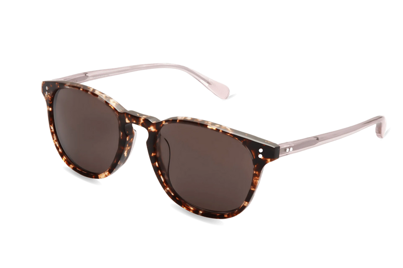 Rocket Eyewear MTO P3 Classic Sunglasses - Caviar Tortoise & Rosé with Brown Polarized Lenses (Tortoise and Crystal) - Raised Asian Fit