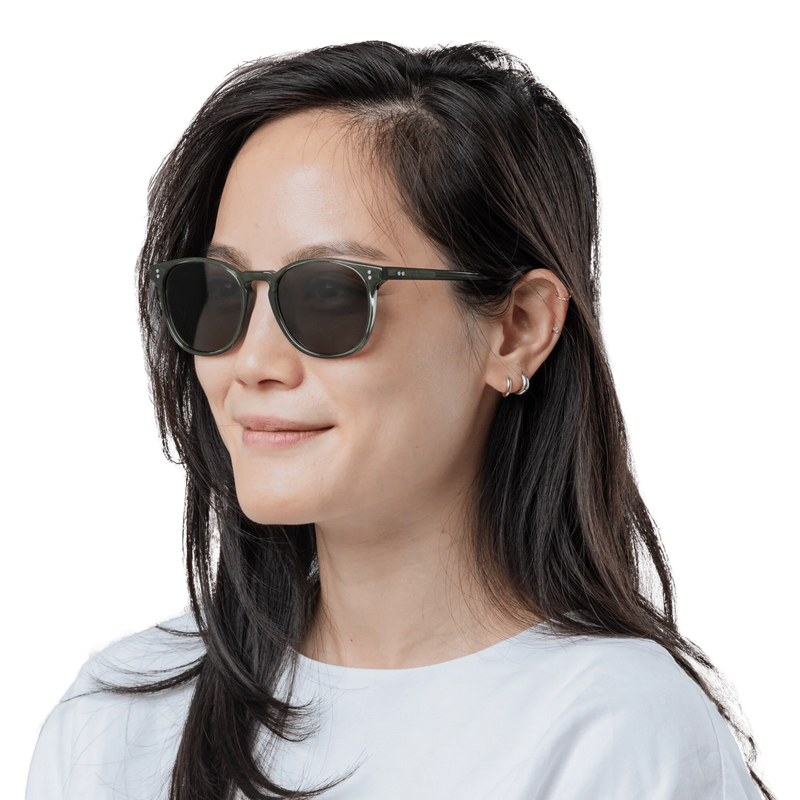 Rocket Eyewear MTO P3 Classic Sunglasses - Hunter Green Clear with Green Polarized Lenses (Launch Edition)  - Raised Asian Fit