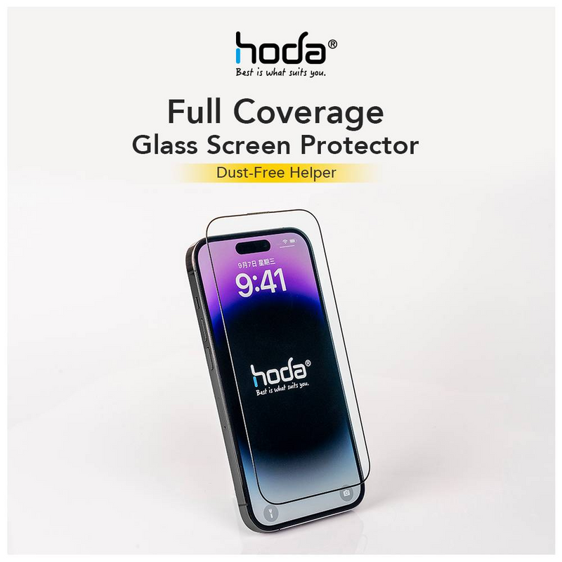 Hoda (Clear) 0.33mm Full Coverage Screen Protector - With Dust-Free Helper for iPhone 16 Series