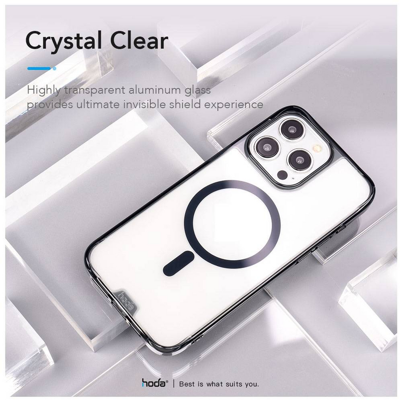 Hoda Crystal Pro Glass Case MagSafe Compatible for iPhone 16 Series