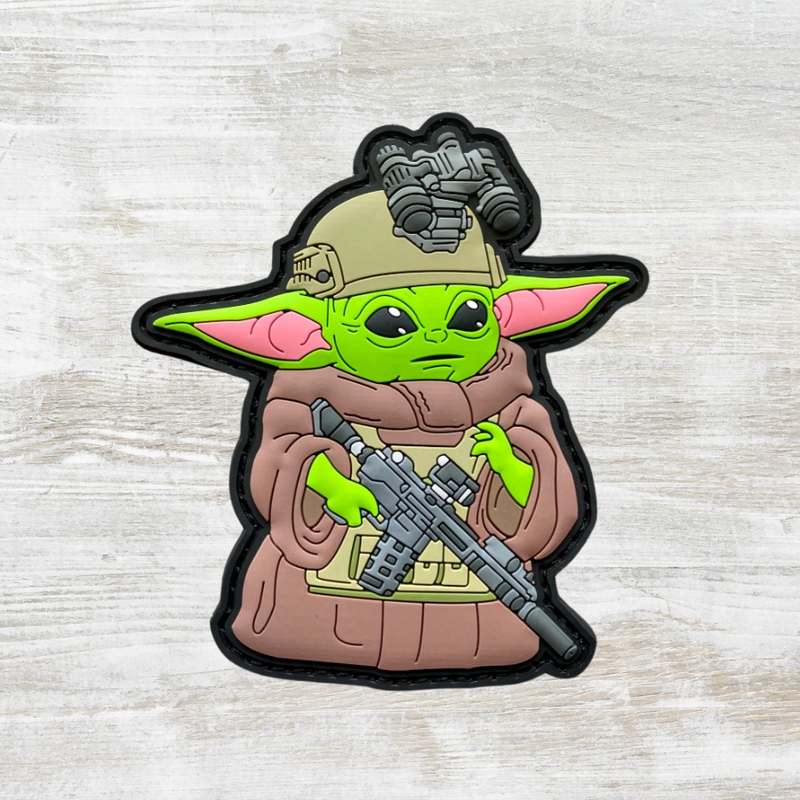 The Meniacc Baby Grogu Tactical Velcro Patch - A/B