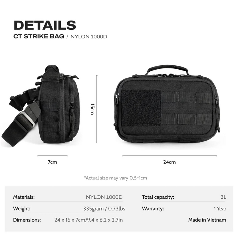 Ctactical CT Strike Bag -  Black - 1000D