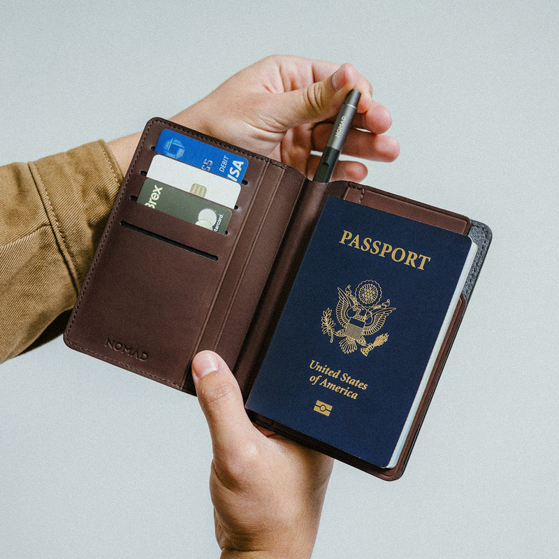 Nomad Passport Wallet - Rustic Brown | Horween | Pen Edition