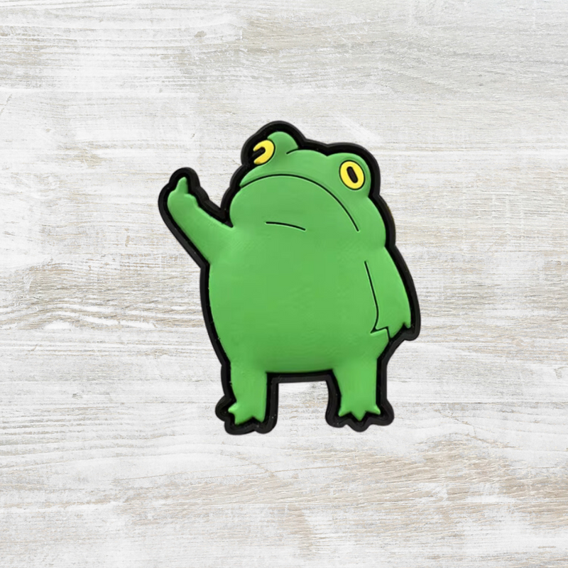 The Meniacc Green Frog PVC Velcro Patch