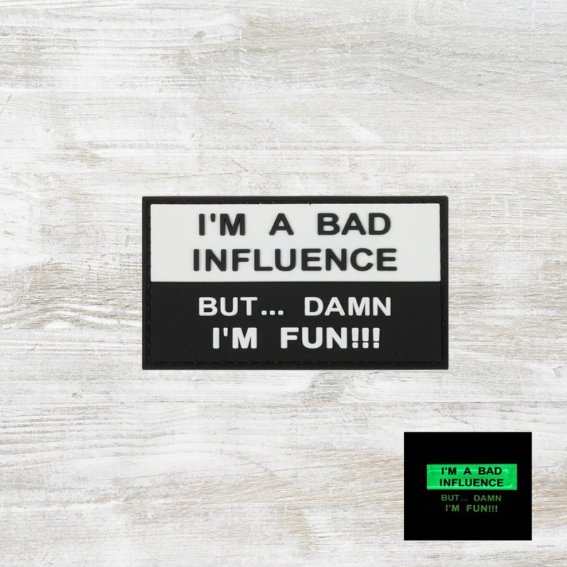 The Meniacc I'm a Bad Influence PVC Velcro Patch