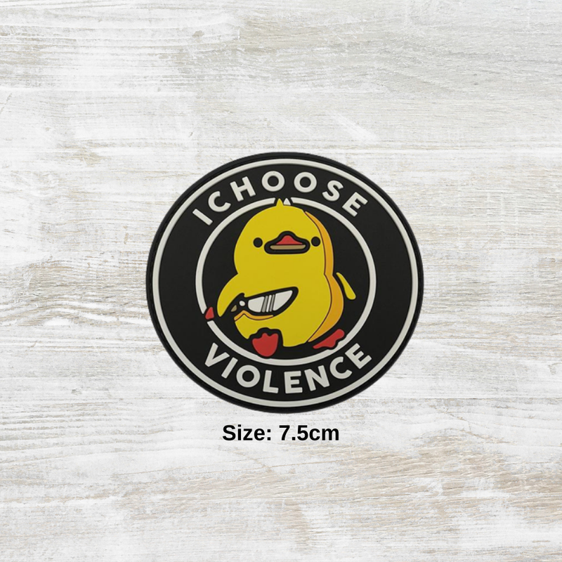 The Meniacc I choose Violence Duck PVC Velcro Patch