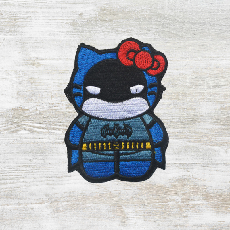 The Meniacc Kitty Batman/Stormtrooper/Jason/Deadpool Embroidered Velcro Patch