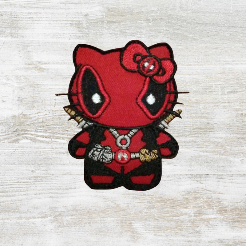 The Meniacc Kitty Batman/Stormtrooper/Jason/Deadpool Embroidered Velcro Patch