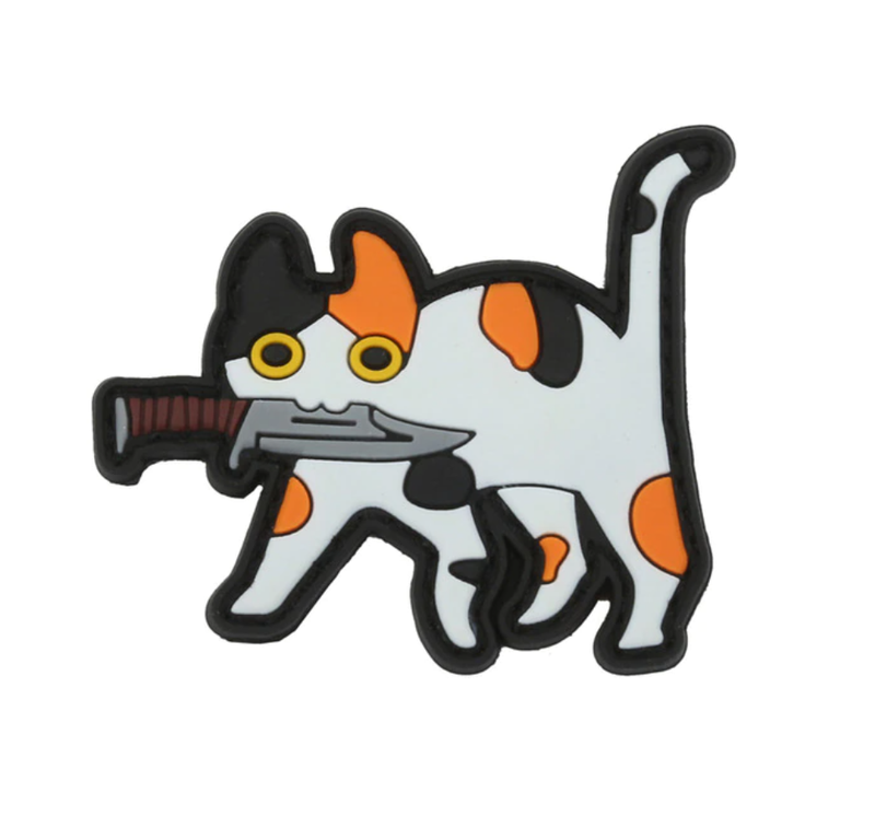 The Meniacc Knife Kitten PVC Velcro Patch