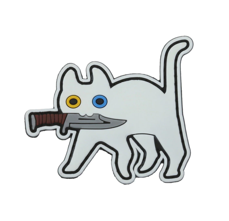 The Meniacc Knife Kitten PVC Velcro Patch