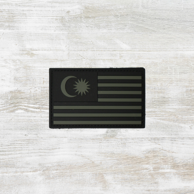 The Meniacc Malaysia Flag PVC Velcro Patch - Colour/BW