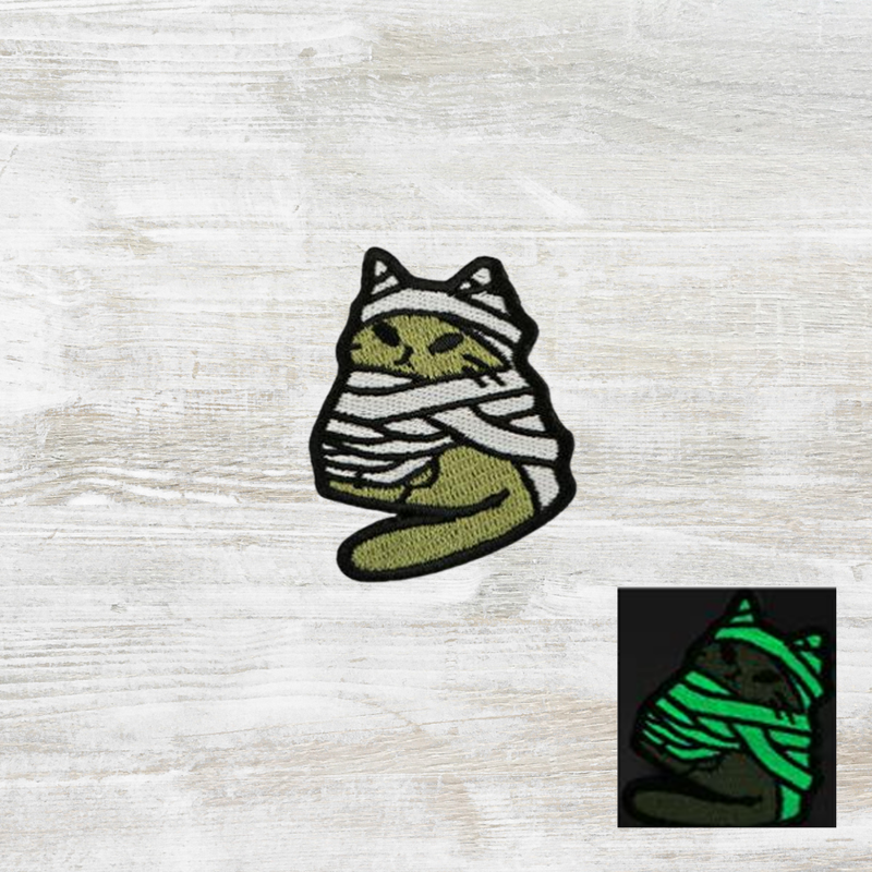 The Meniacc Mummy Cat Embroidery Velcro Patch