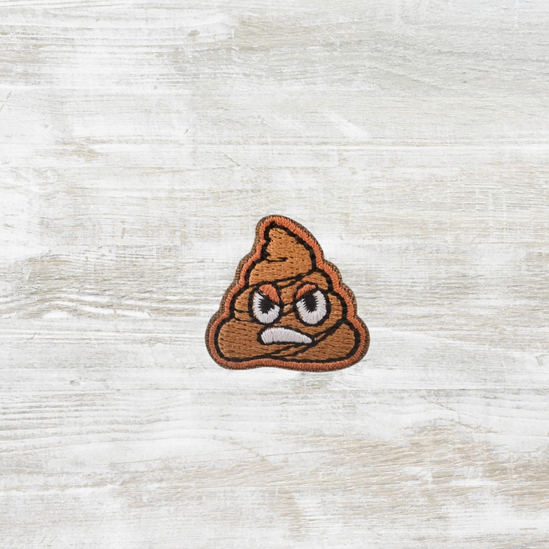 The Meniacc Poop Emoji Embroidery Velcro Patch