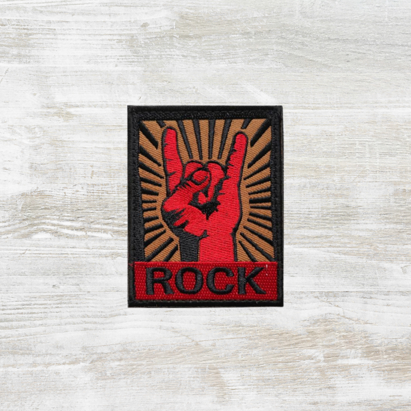 The Meniacc Rock Hands Embroidery Velcro Patch