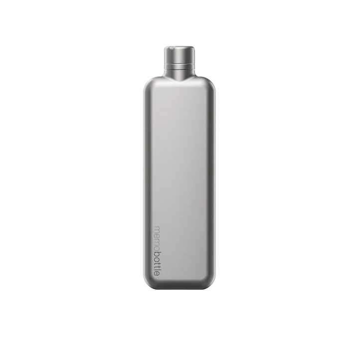 SLIM Stainless Steel memobottle - Satin