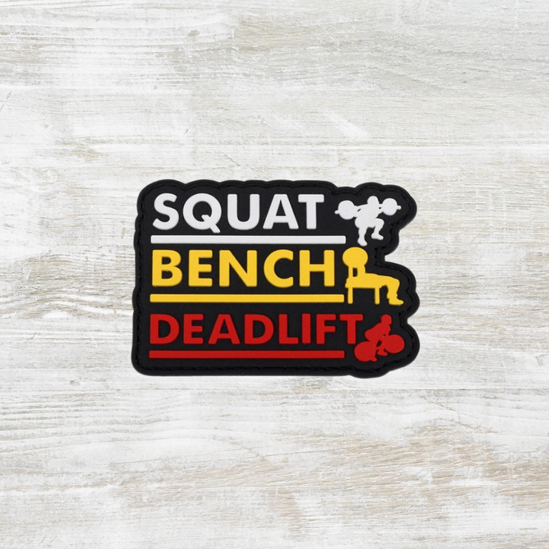 The Meniacc Squat Bench Deadlift PVC Velcro Patch