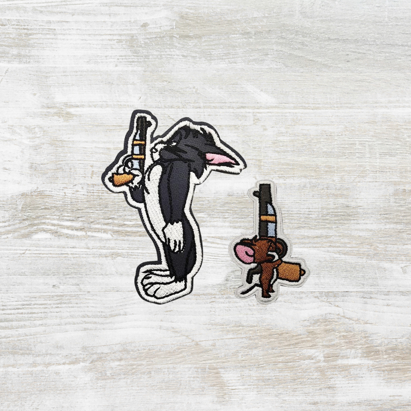 The Meniacc Tom & Jerry Embroidery Velcro Patch (Set)