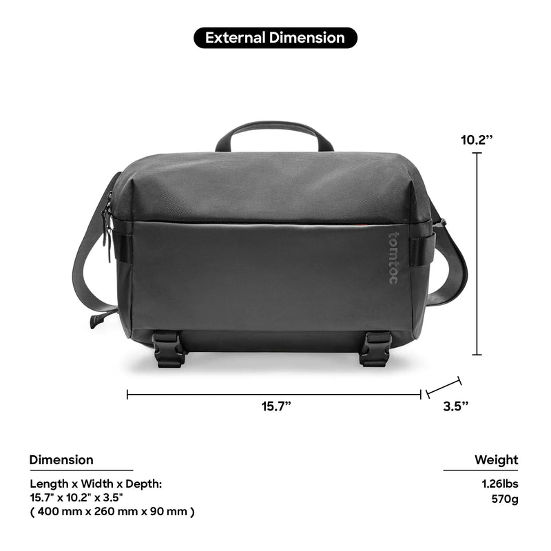 Tomtoc Explorer T21 Laptop Messenger Bag 14-inch - Black