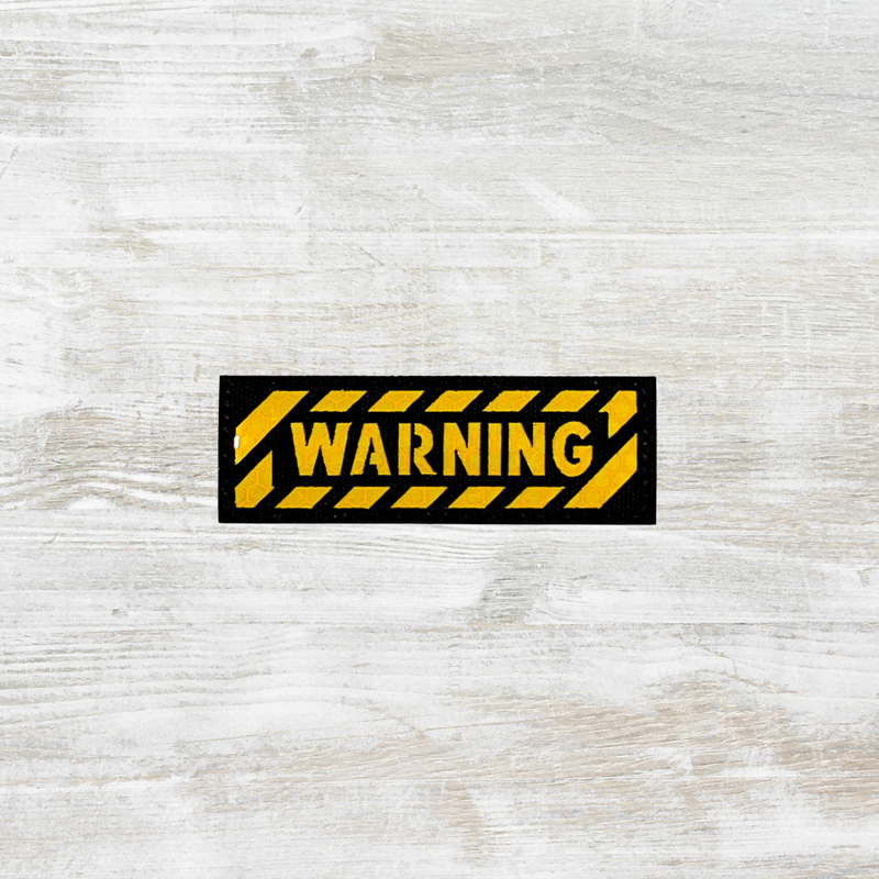 The Meniacc Warning Reflective Velcro Patch