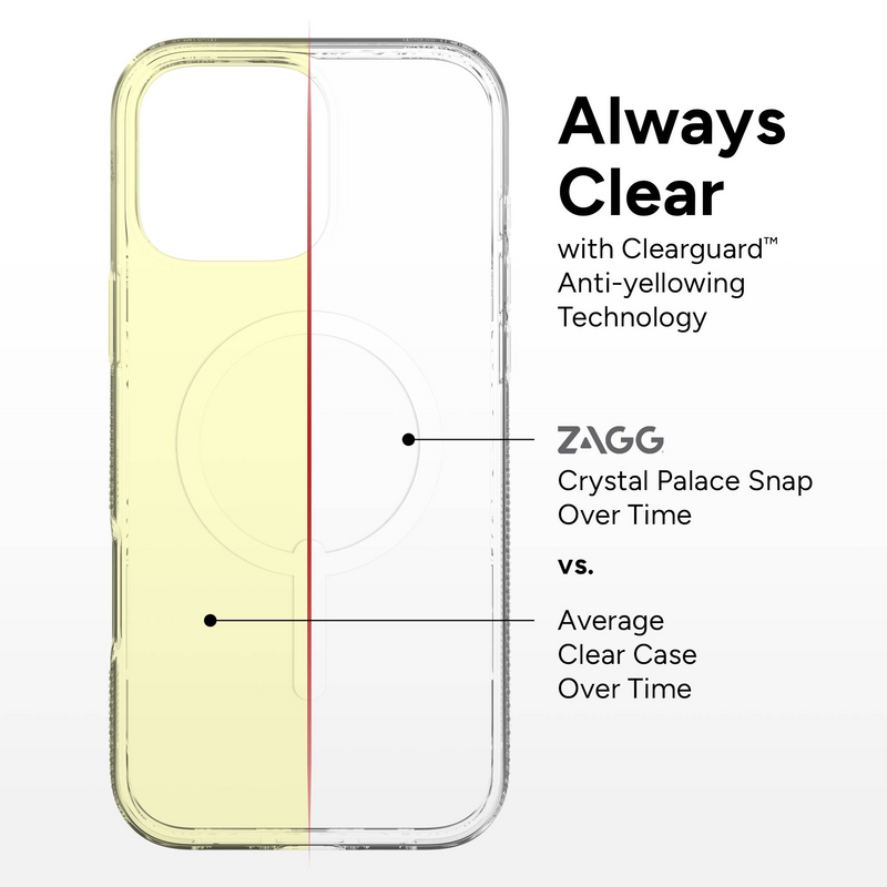 ZAGG Crystal Palace Snap Case for iPhone 16 Series - Clear