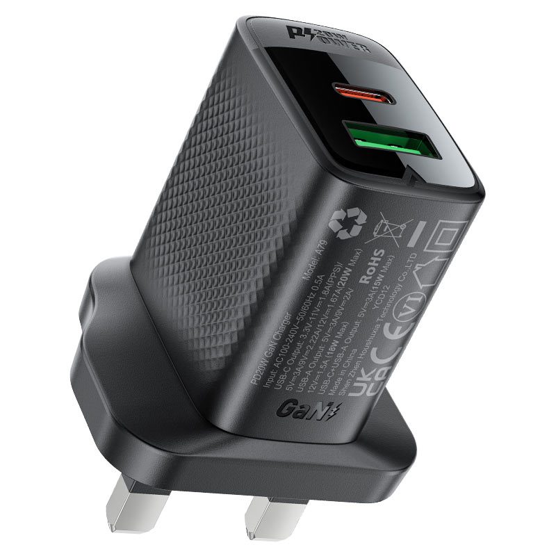 ACEFAST A79 PD20W GaN (USB-A+USB-C) charger (UK)