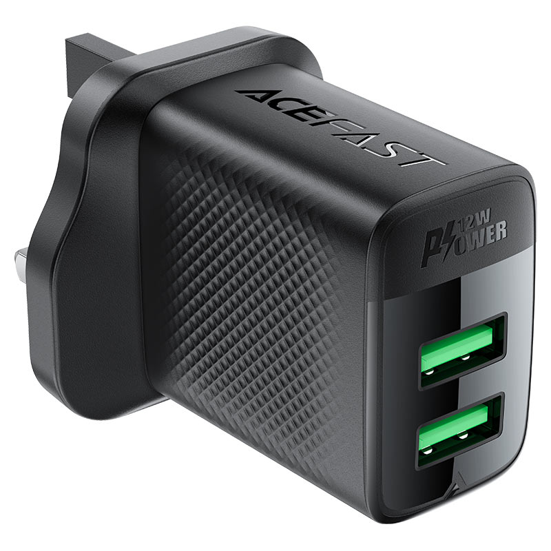 ACEFAST A87 12W (USB-A+USB-A) Dual Port Charger (UK)