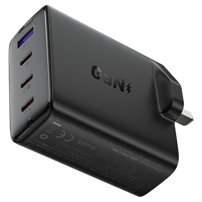 ACEFAST A97 PD100W GaN (3*USB-C+USB-A) charger (UK)