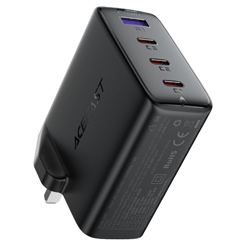 ACEFAST A97 PD100W GaN (3*USB-C+USB-A) charger (UK)