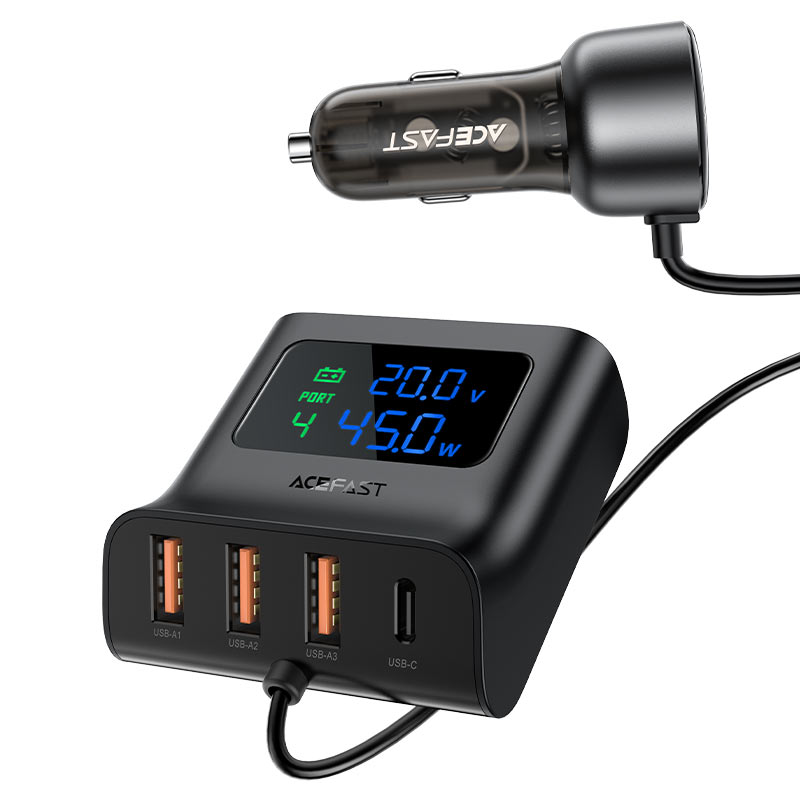 ACEFAST B11 138W Car Charger Splitter with Digital Display