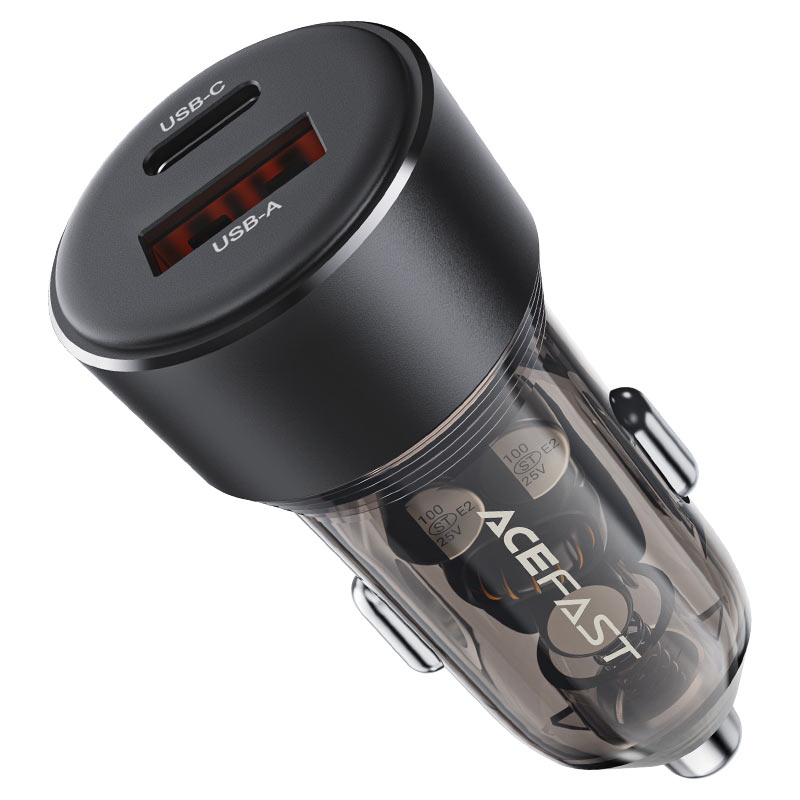 ACEFAST B12 60W (USB-A+USB-C) Dual-Port Car Charger