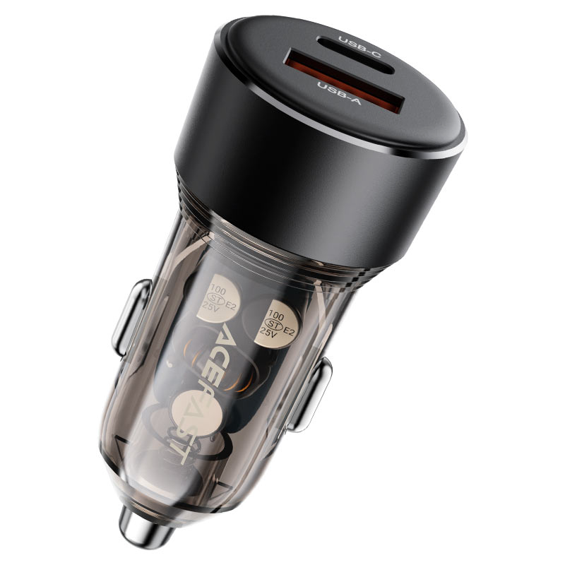 ACEFAST B12 60W (USB-A+USB-C) Dual-Port Car Charger