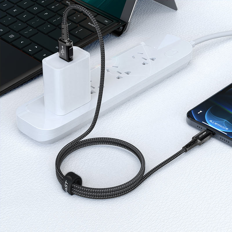 ACEFAST C1-02 USB-A to Lightning Aluminum Alloy Charging Data Cable