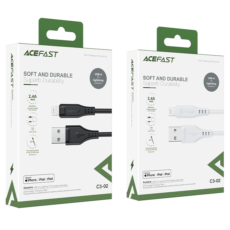 ACEFAST C3-02 USB-A to Lightning TPE Charging Data Cable