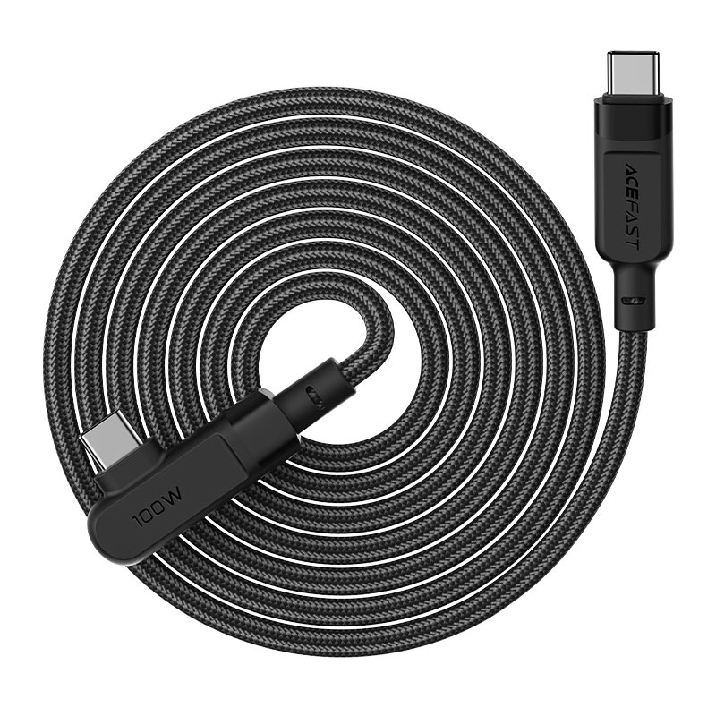 ACEFAST C5-03 USB-C to USB-C 100W Right Angled Aluminum Alloy Charging Data Cable