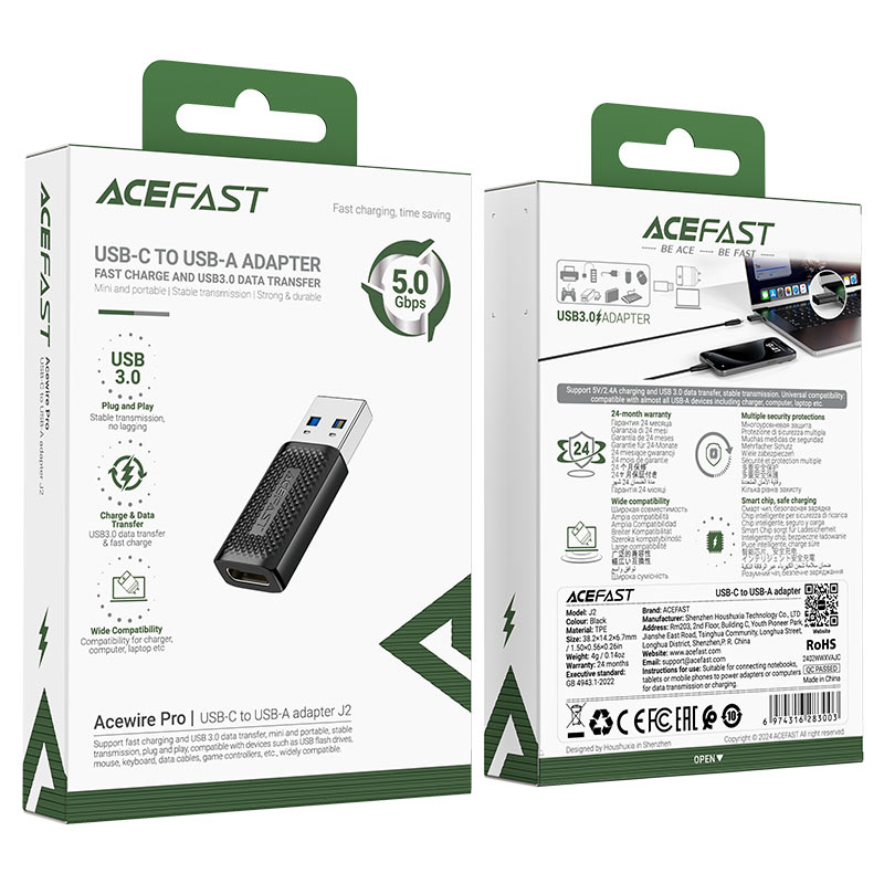 ACEFAST J2 USB-C to USB-A Adapter