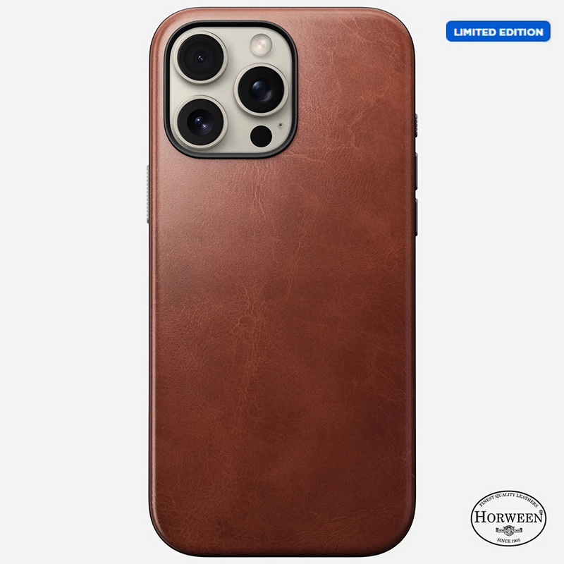 Nomad Modern Leather Case Horween Leather Magsafe iPhone 16 series