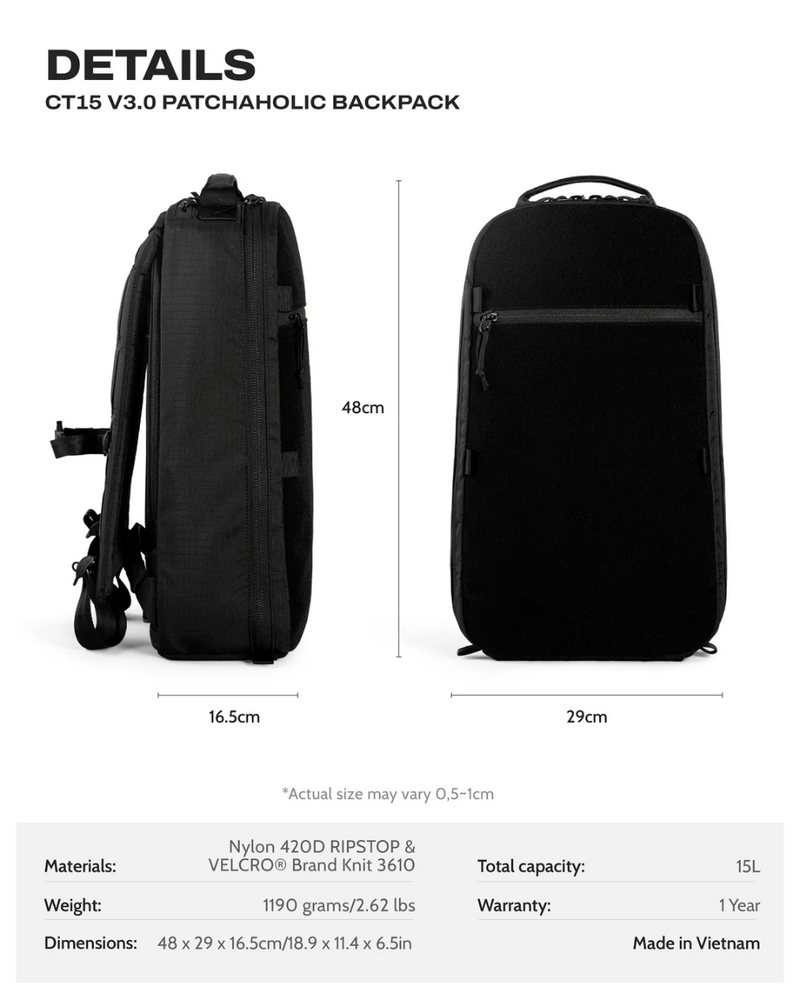 Ctactical CT15 V3.0 Backpack - Patchaholic N420D RS