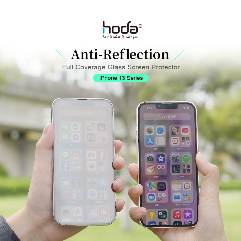 (Markdown) Hoda Anti-Reflection Tempered Glass for iPhone 13 Series w/Helper