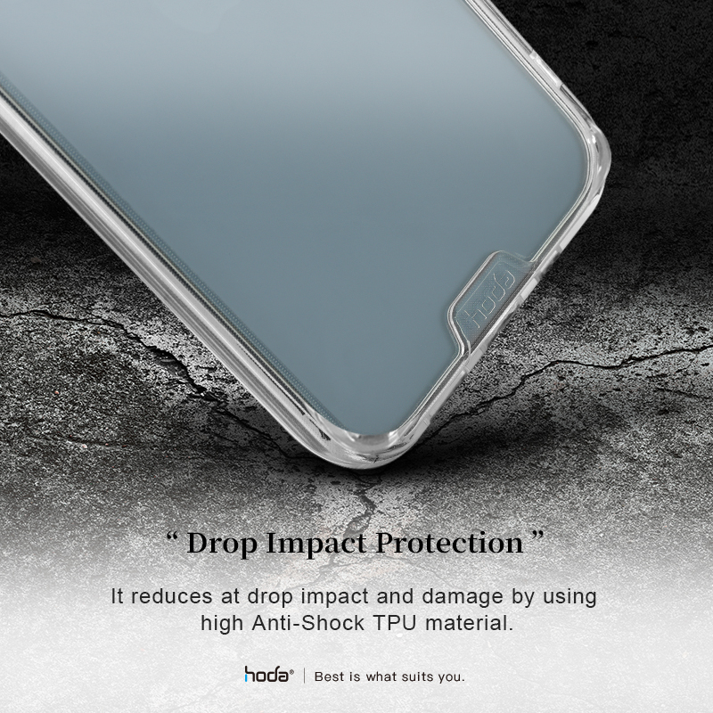 (Markdown) Hoda Crystal Pro Glass Case Military Standard for iPhone 13 Series - Clear Black