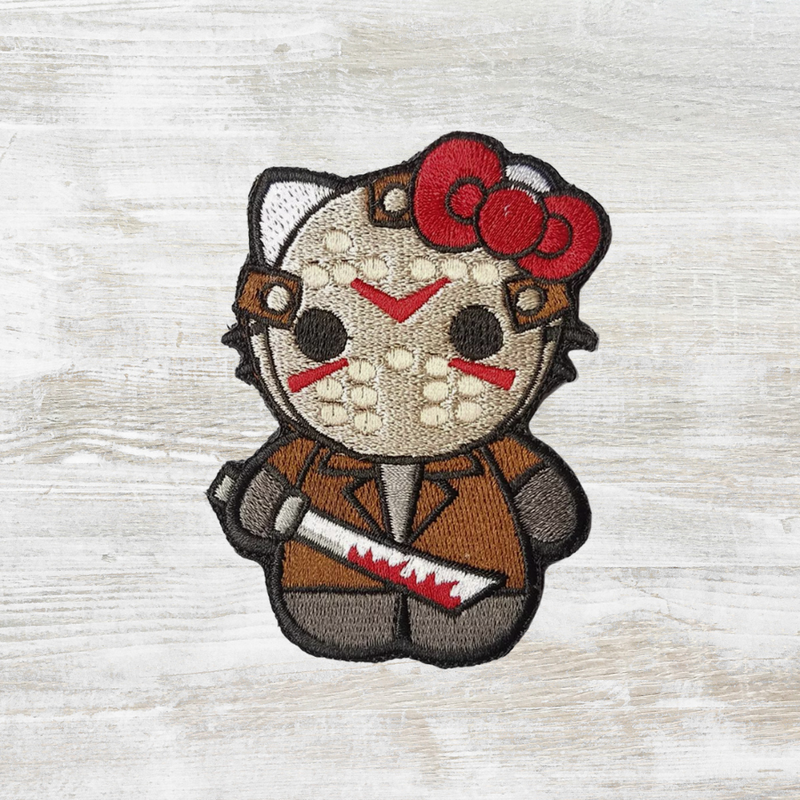 The Meniacc Kitty Batman/Stormtrooper/Jason/Deadpool Embroidered Velcro Patch