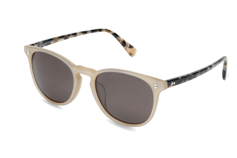 Rocket Eyewear MTO P3 Classic Sunglasses - Mother's Pearl & Chin Chow Tortoise with Brown Polarized Lenses (Tortoise and Crystal) - Raised Asian Fit