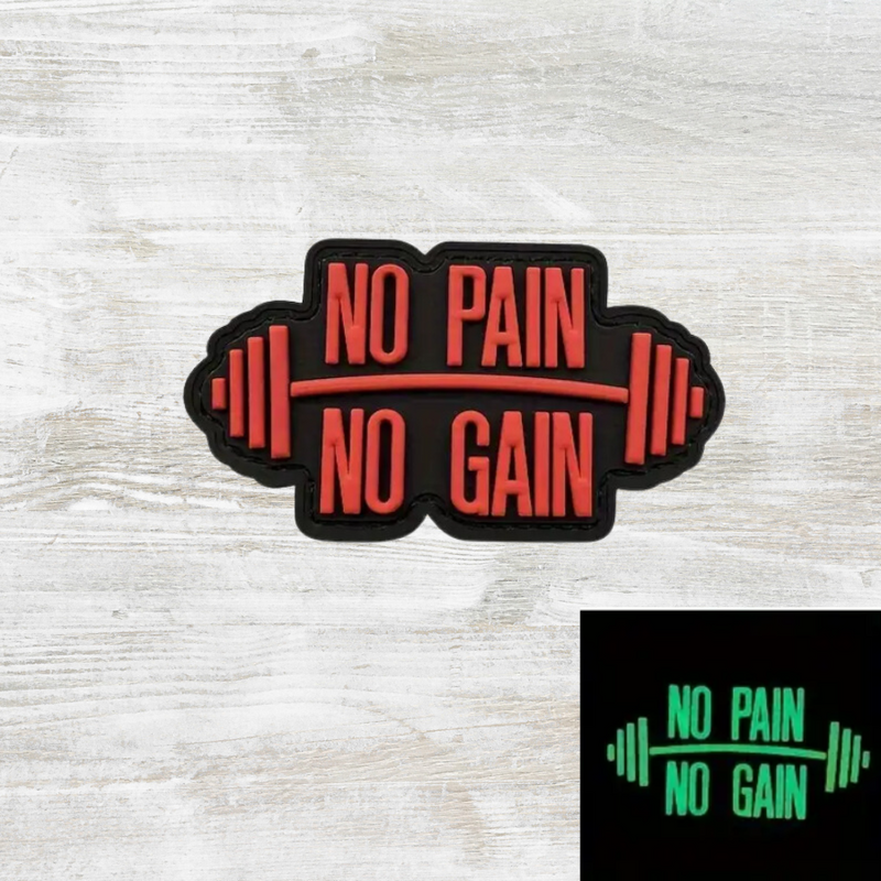 The Meniacc No Pain No Gain PVC Velcro Patch