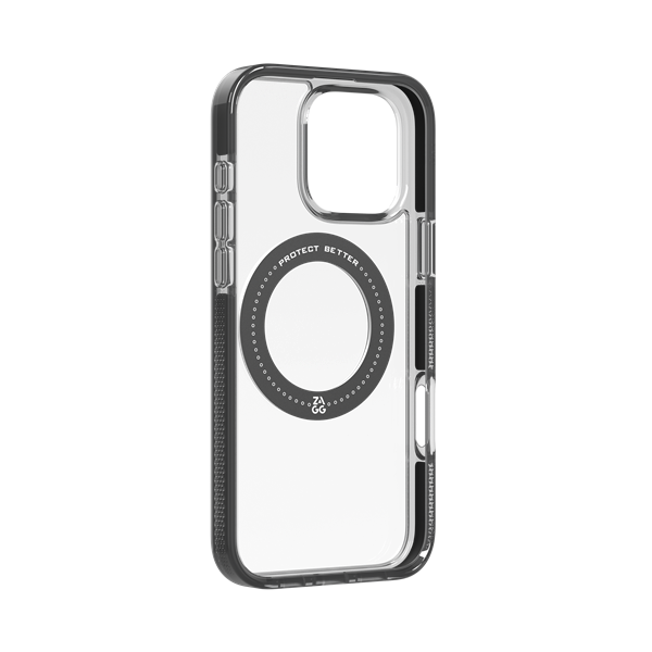 ZAGG Santa Cruz Snap Case for iPhone 16 Series with 360 Rotate Stand - Black