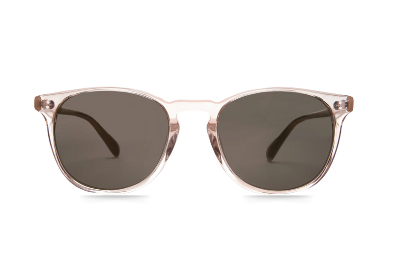 Rocket Eyewear MTO P3 Classic Sunglasses - Rose-Tinted Crystal & Blush with Brown Polarized Lenses (Crystal Strikes Back) - Raised Asian Fit