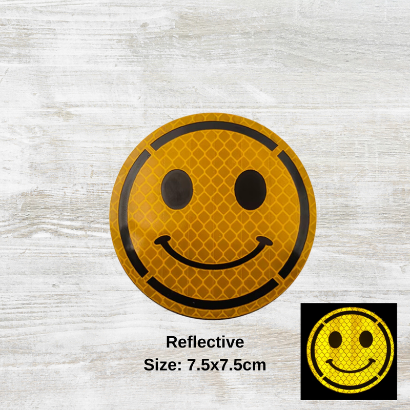 The Meniacc Smiley Reflective Velcro Patch