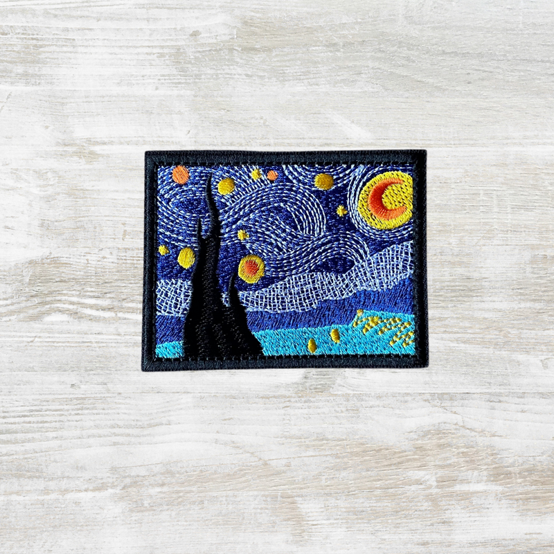 The Meniacc Starry Night Embroidered Velcro Patch