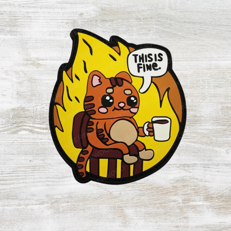 The Meniacc This is Fine Velcro Patch