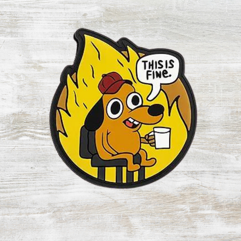 The Meniacc This is Fine Velcro Patch